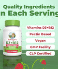 Maryruth's Vitamin D3 + B For Ages 4+ 12 Gummies