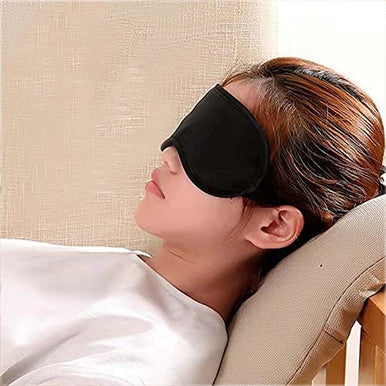 Medsuo Comfortable Soft Sleep Eye Masks Shade Cover Lightweight Sleeping Blindfold For Men And Women Suitable For Travel Sleep Or Party Supplies (Black) 3Pcs