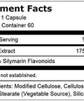 Lindberg Milk Thistle Extract 175 Mg, 60 Vegetarian Capsules- Standardized To 80% Silymarin