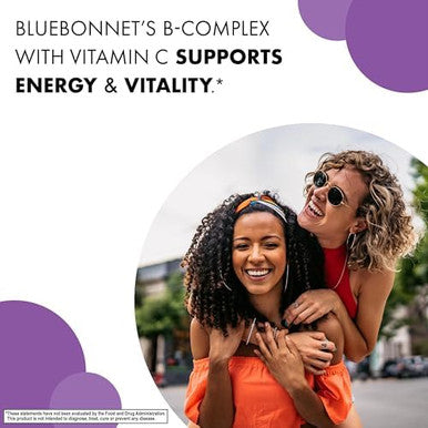 Bluebonnet Nutrition Stress Relief B Complex Vegetable Capsules, Vitamin B6, B12, Biotin, Folate, Vegan, Gluten & Soy & Milk Free, Kosher, Unflavored, 100 Count