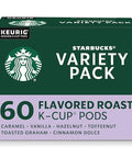 Starbucks K-Cup Coffee Pods, Flavored Hot or Iced Coffee, Variety Pack, 60 Keurig Pods