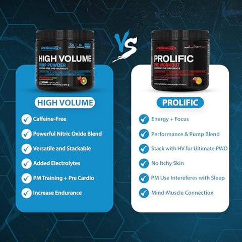 Pescience Pre Workout Stack â€“ Prolific & High Volume Sour Peach Candy Nitric Oxide Booster â€“ 40 & 36 Scoops L Arginine Nitrate L Citrulline Pre Workout Powder For Men & Women