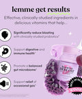 Lemme Debloat And Burn - Metabolism Bloat Support Gut Health & Weight Management With Clinically Studied Probiotics Prebiotics Green Tea Extract Vitamins B6 & B1 - Gluten-Free 60 Count Ea
