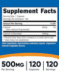 Nutricost Calcium Dglucarate 500Mg 120 Capsules Gluten Nongmo Vegetarian Friendly