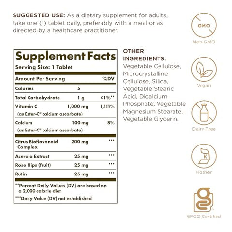 Solgar Vitamin C W Ester Plus 1000Mg 180 Count