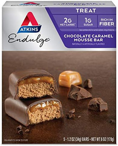 Atkins Creamy Cinnamon Swirl Protein Shake 15G Protein 12 Count And Chocolate Caramel Mousse Bar 1G Sugar 5 Count Bundle