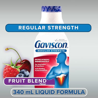 Gaviscon Fruit- Long-Lasting Acid Reflux And Heartburn Relief 340Ml