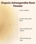Micro Ingredients Organic Ashwagandha Root Powder 2 Lb 453 Servings Pure Withania Somnifera Root Ancient Ayurvedic Herb