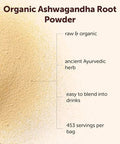 Micro Ingredients Organic Ashwagandha Root Powder 2 Lb 453 Servings Pure Withania Somnifera Root Ancient Ayurvedic Herb