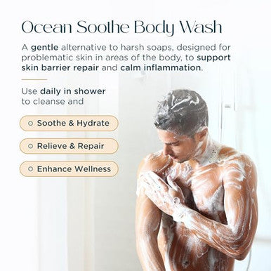 Abundant Natural Health Ocean Soothe Inverse Relief Body Wash with Highly Concentrated Pure Magnesium Salts to Cleanse and Hydrate Dry, Flaky Skin, Moisturizing, Fragrance-, 240mL