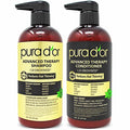 Pura D'Or Anti-Thinning Advanced Therapy Biotin Shampoo & Conditioner Hair Care Set & Organic Moroccan Argan Oil (4Oz / 118Ml) Usda 100%