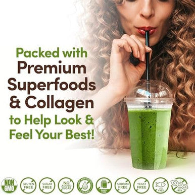 Country Farms Collagen Peptides Powder With Greens Dietary Powder Supplement 10.6 Oz 30 Servings