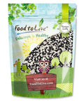 Food to Live Tuxedo Sesame Seeds, 2 Pounds - Black and White Sesame Seed Mix, Ideal for Sushi, Rice, Salad, and Poke Bowls, Vegan, Kosher, Bulk