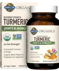 Garden Of Life Organics Maximum Strength Turmeric Joints & Mobility Support 30 Tablets - 500Mg Curcumin (95 Curcuminoids) Black Pepper - Organic Non-Gmo Vegan & Gluten Free Herbal Supplements