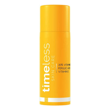 Timeless Skin Care 20% Vitamin C + E Ferulic Acid Serum 1 oz Lightweight, Non-Greasy Formula Use Daily to Brighten Restore and Correct Skin Recommended for All Skin Types