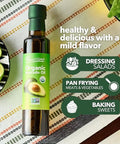 Benissimo 100% Pure Organic Avocado Oil Ã¢â‚¬â€œ Cold-Pressed, Non-GMO, Allergen-Free Cooking Oil, 8.45 Fl Oz - Perfect for SautÃƒÂ©ing, Frying, Baking & Salads