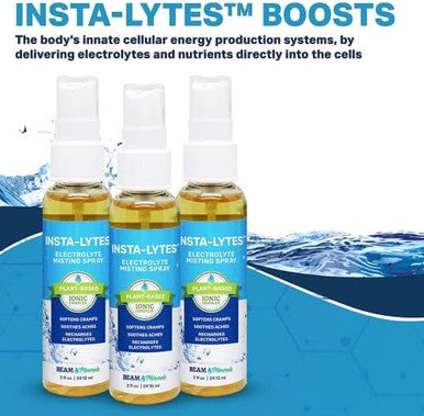 Beam Minerals Micro-Boost Humic Mineral Blend & Electrolyze Liquid And Insta-Lytes Natural Liquid Electrolytes 2Oz And Happy-Lytes Fluvic Electrolyte Misting Spray 2Oz