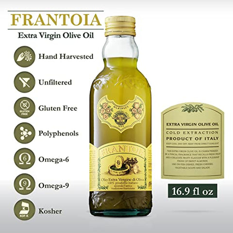 Frantoi Extra Virgin Olive Oil, 16.9 fl oz (500mL) ÃƒÂ¢Ã¢â€šÂ¬Ã¢â‚¬Å“ Award-Winning Sicilian EVOO Made from Biancolilla, Nocellara del Belice & Cerasuola Olives ÃƒÂ¢Ã¢â€šÂ¬Ã¢â‚¬Å“ Cold-Pressed within 24 Hours for Fresh, Fruity Flavor