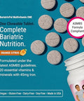 Bariatricpal Multivitamin One 1 Per Day Bariatric Multivitamin Chewable With 45 Mg Of Iron Orange Citrus Vitamin For Bariatric Surgery Patients 30 Count (1 Month Supply)