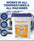 Arm & Hammer Powder Laundry Detergent Professional Soap For Washing Clothes 290 Loads Free And Clear Bulk 18Lb Pail