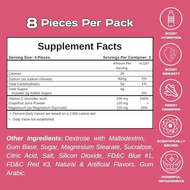 Vitaplur E-Boost Gum, 10 Packs, Rave Supplement, Festival Wellness, Magnesium, Rave Vitamins, Rave Gear, Antioxidants & Electrolytes, 5-Htp Free, Cosmic Mojito