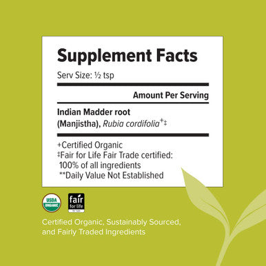 Banyan Botanicals Manjistha Powder, 1 Pound - Usda Organic - Rubia Cordifolia - Cleanses The Blood & Lymph - Ayurveda