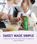 Pyure Organic Plant-Based Sweetener | 1:1 Sugar Replacement | Made with Allulose, Monk Fruit & Stevia | No Erythritol | Keto, Diabetic & Vegan Friendly | USDA Organic, Non-GMO | 9 oz