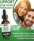 Iodine Liquid Drops Potassium Iodide 1 Year Supply Pure Clear Organic Iodine Drops Supplement Plus Thyroid Support Organic Potassium Iodide Liquid Supplement Tincture Thyroid Supplements 1 Fl Oz
