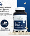 Living Well With Dr. Michelle Tooth & Bone Formula - Supplement With Calcium For Bone Strength & Tooth Enamel Support D3 K2 120 Capsules Non-Gmo Gluten-Free
