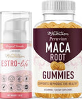 Smnutrition Peach Flavored Maca Gummies (30 Servings) And Estriol Cream Original Formula (84 Servings)
