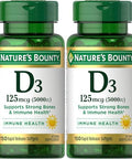 Nature'S Bounty Vitamin D-5000 Iu Softgels Maximum Strength 150 Ea ( Pack Of 2)