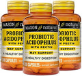 Mason Natural Probiotic Acidophilus 150 Day Supply Supports Regularity And Normal Digestion With Pectin & Calcium 100 Capsules (Pack Of 3)