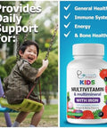 Doctor'S Finest Kids Multivitamin & Multimineral With Iron, Grape & Berry, 150 Chewable Tablets