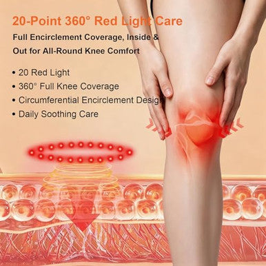 Deity Knee Massager Smart With Heat Vibration 3D Massage Red Light 4-In-1 Cordless Portable Knee Massager With Led Large Screen s For Grandma & Grandpa