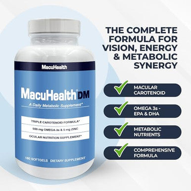 Macuhealth Daily Metabolic Triple Carotenoids With Epa/Dha Omega 3 180 Softgels