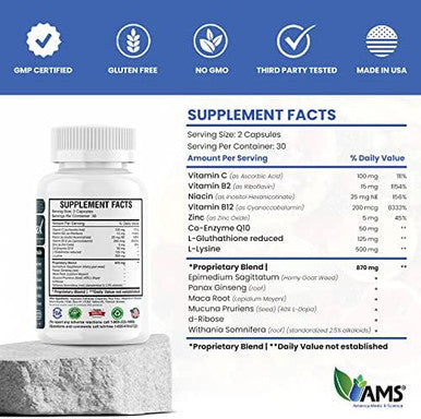 America Medic & Science Wellness Support Supplement (60 Capsules) ÃƒÂ¢Ã¢â€šÂ¬Ã¢â‚¬Å“ Daily Nutritional Formula with Zinc, CoQ10, Vitamin C, Vitamin B2 & Vitamin B12