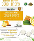 Herbion Naturals Cough Drops Honey Lemon Flavor Soothing Dietary Supplement For Adults & Children (6+) 18 Drops No Artificial Flavors Or Colors 48 Pack