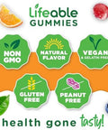 Lifeable Vitamin B Complex Gummies for Adults with Vitamin C Great Tasting Vitamin B Gummies for Energy and Nerve System Vegan B Complex Vitamins for Women Men 90 Gummies
