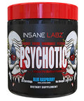 Insane Labz Psychotic High Stimulant Pre Workout Powder Extreme Lasting Energy Focus And Endurance With Beta Alanine Creatine Monohydrate Dmae 35 Srvgs (Blue Raspberry)