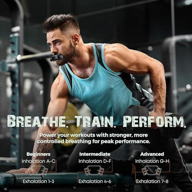 Lixada Advanced Breathing Trainer For Lung Capacity - 8-Level Adjustable Respiratory Exercise Device For Running Swimming & Fitness With Case & Nose Clip(Black)