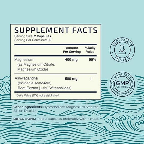 Nobi Nutrition Magnesium Lotion And Magnesium Ashwagandha Supplement Full Body Magnesium Support For Body And Mind With 8 Fl Oz Topical Magnesium Plus 2 Month Supply Magnesium Complex Pills