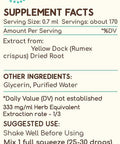 Yellow Dock B120 Alcohol-Free Herbal Extract Tincture, Concentrated Liquid Drops Natural Yellow Dock (Rumex Crispus) Dried Root (4 fl oz)
