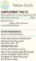 Yellow Dock B120 Alcohol-Free Herbal Extract Tincture, Concentrated Liquid Drops Natural Yellow Dock (Rumex Crispus) Dried Root (4 fl oz)