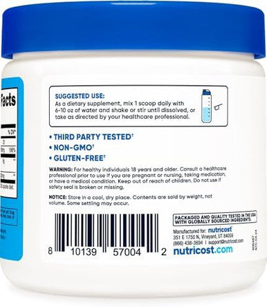 Nutricost Magnesium Bhb Salts (250 Grams Unflavored) Exogenous Ketone Supplement 6.5G Betahydroxybutyrate Per Serving