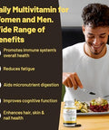 Vegan Vitality Multivitamins and Minerals for Women and Men with High Strength Vitamin B12 D3 and K2. 180 Vegan Multivitamin Tablets 6 Months Supply. Vitamins for Vegans. Women Multivitamin