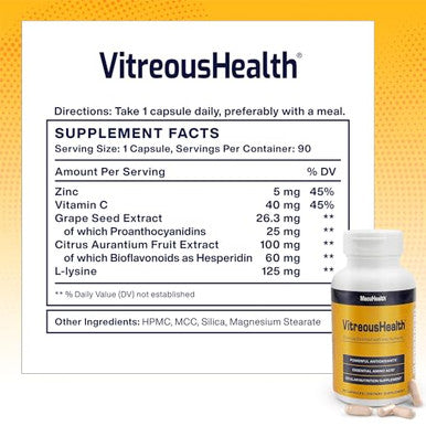Macuhealth Vitreoushealth Evidence Based Eye Supplement 90 Capsules