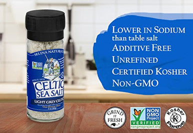 Celtic Sea Salt Light Grey Grinder 3 oz White