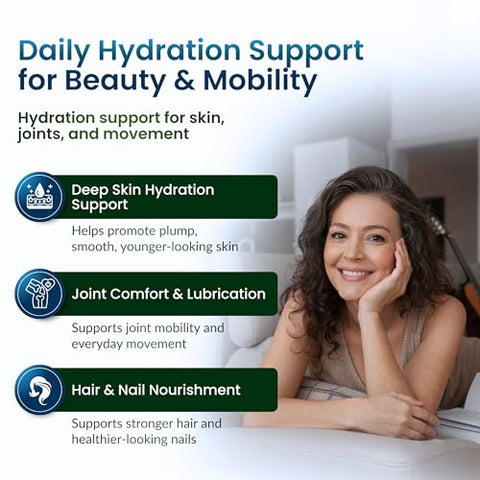 Forestleaf Hyaluronic Acid Supplements 100Mg High Bioavailable Dietary Hyaluronic Acid Powder Capsules 50Mg Vit C Supports Skin Hydration Joint Lubrication Anti-Aging Hair & Nails 120 Caps