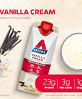 Atkins Vanilla Cream Meal Size Protein Shake 23G Protein Low Glycemic & Milk Chocolate Delight Protein Shake 15G Protein Low Glycemic 2G Net Carb 1G Sugar Keto Friendly 12 Count