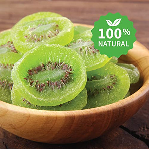 Herbaila Dried Kiwi Fruit Slices, 1 Pound. Dried Kiwis Fruit, Dehydrated Kiwi Slices, Kiwi Dried fruit. All Natural, Non-GMO, Lightly sweetened Dried Kiwifruit Slices. 16 Ounces.